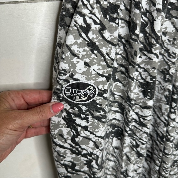 Vintage Otomix Sport Baggy Workout Pants Jogger Gray Camo Print Size Medium - Picture 2 of 6